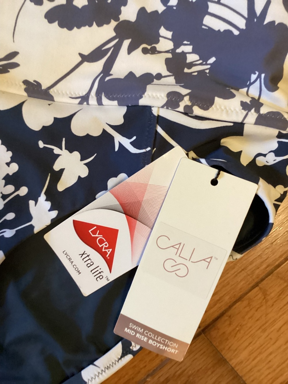 CALIA BOY SHORT SWIM BOTTOMS - MID RISE - FULL SEAT COVERAGE - RESISTS BAGGING - Picture 7 of 15